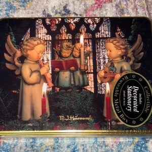 HUMMEL STATIONERY SET IN COLLECTIBLE METAL BOX "FESTIVAL HARMONY" - 1993 NEW